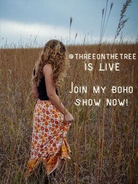 @threeonthetree IS LIVE 🌼 LIKE THIS LISTING TO BE NOTIFIED WHEN I GO LIVE
